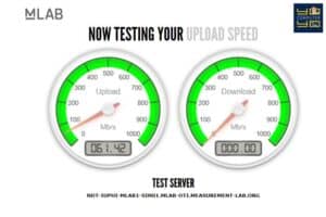 ภาพแสดงการเช็คความเร็วเน็ต SpeedTest ช่วงขาอัพโหลด